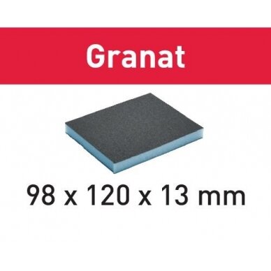 Šlifavimo kempinė 98x120x13 60 GR/6 Granat Šlifavimo kempinė 98x120x13 60 GR/6 Granat