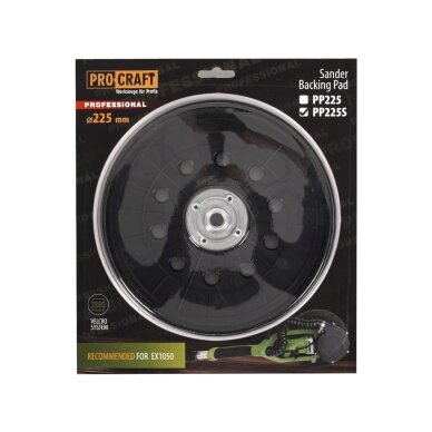 Šlifavimo lėkštė „ProCraft PP225S” 1 Šlifavimo lėkštė „ProCraft PP225S” 1