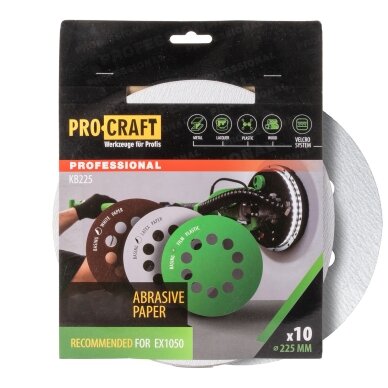Šlifavimo popierius (10 vnt.) „ProCraft KB225.240” Šlifavimo popierius (10 vnt.) „ProCraft KB225.240”