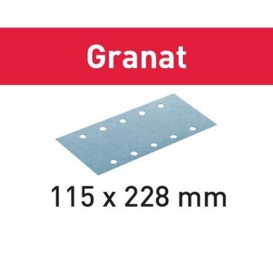 Šlifavimo popierius STF 115X228 P240 GR/100 Granat Šlifavimo popierius STF 115X228 P240 GR/100 Granat