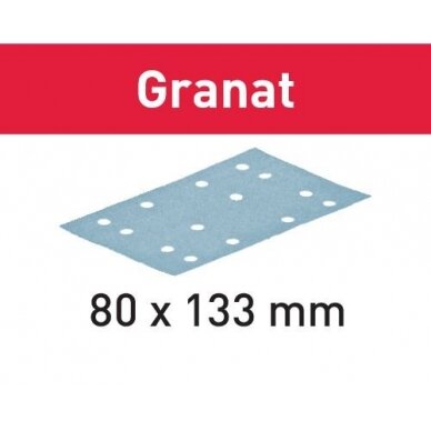 Šlifavimo popierius STF 80x133 P180 GR/10 Granat