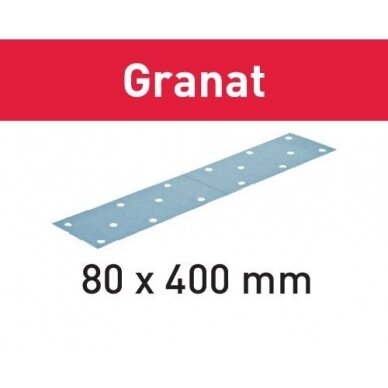 Šlifavimo popierius STF 80x400 P240 GR/50 Granat Šlifavimo popierius STF 80x400 P240 GR/50 Granat