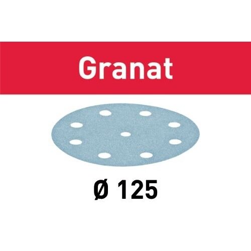 Šlifavimo lapelis STF D125/8 P220 GR/100 Granat Šlifavimo lapelis STF D125/8 P220 GR/100 Granat