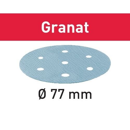 Šlifavimo lapelis STF D77/6 P80 GR/50 Granat Šlifavimo lapelis STF D77/6 P80 GR/50 Granat