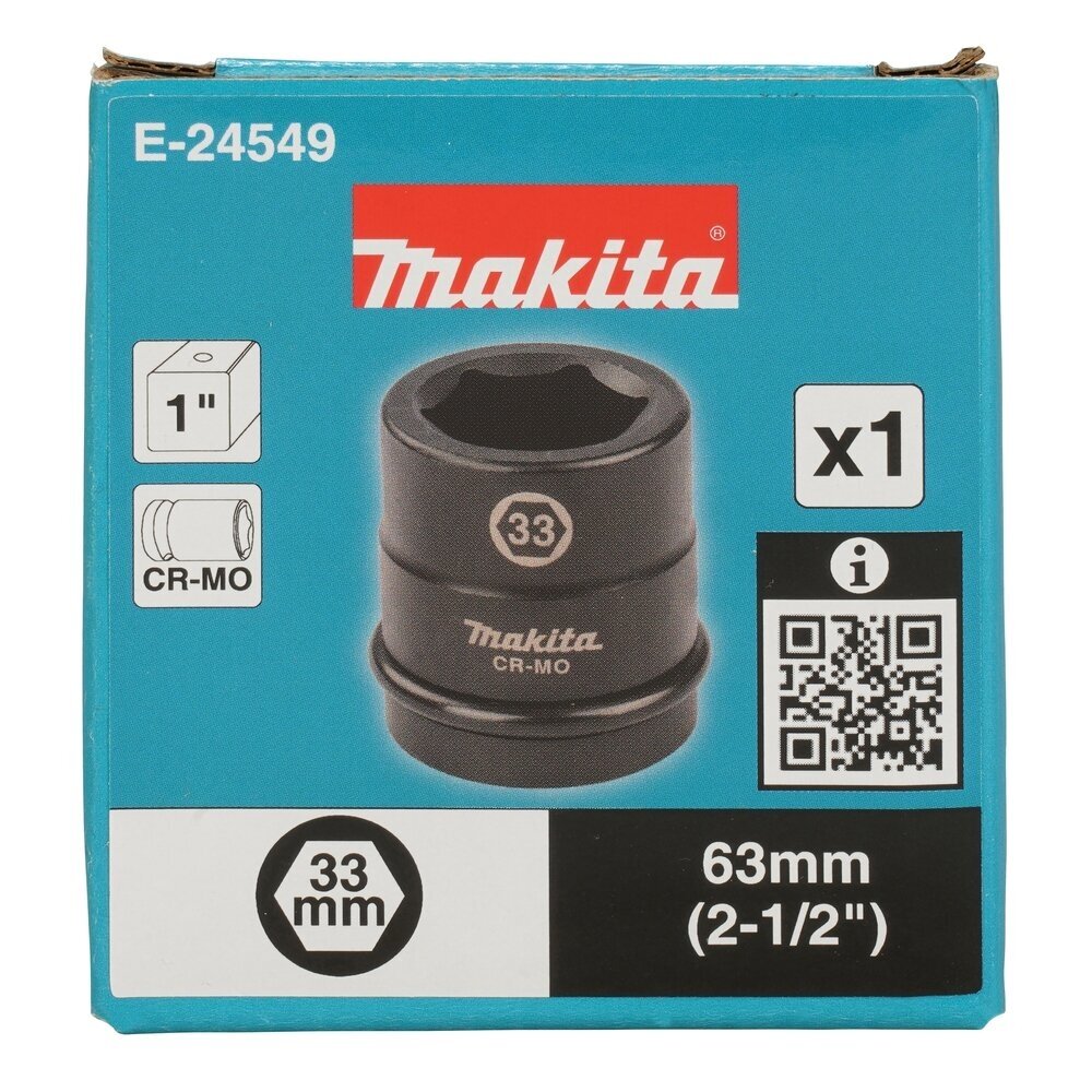 Smūginė sukimo galva kvadratinė 1" Makita E-24549, 33x63mm 2 Smūginė sukimo galva kvadratinė 1" Makita E-24549, 33x63mm 2