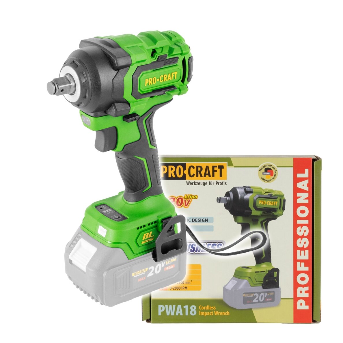 Smūginis veržliasukis „ProCraft PWA18” Smūginis veržliasukis „ProCraft PWA18”