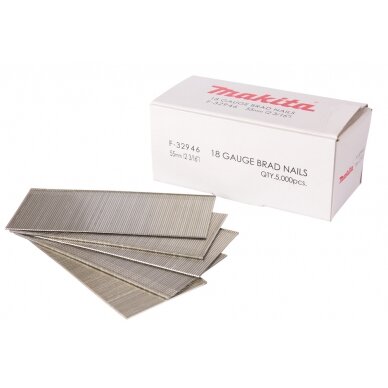 Smeigės Makita F-32946, 1,2x55mm, 18ga, 5000vnt. Smeigės Makita F-32946, 1,2x55mm, 18ga, 5000vnt.