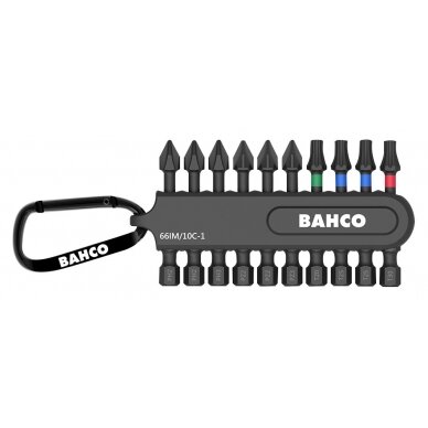 Smūginių antgalių rinkinys 50mm, 10vnt, su karabinu, PH,PZ,TORX Smūginių antgalių rinkinys 50mm, 10vnt, su karabinu, PH,PZ,TORX