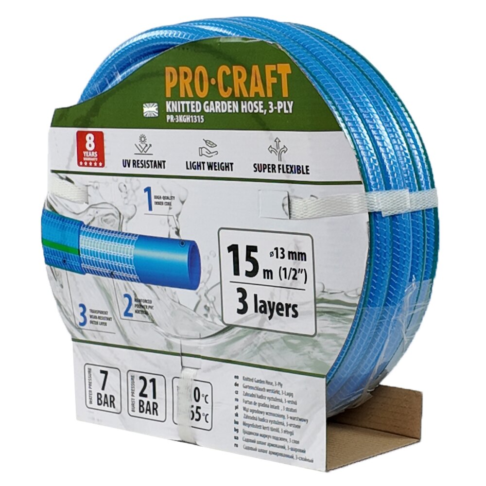 Sodo žarna „ProCraft PR-3KGH1315” 3 sluoksnių, 1/2", 15 m 4 Sodo žarna „ProCraft PR-3KGH1315” 3 sluoksnių, 1/2", 15 m 4