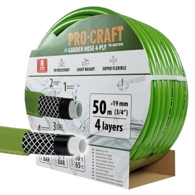 Sodo žarna „ProCraft PR-4GH1950” 4 sluoksniai, 3/4", 50 m