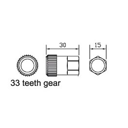 Special socket 15mm x 33H Special socket 15mm x 33H