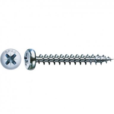 Spax 3.0x30 medsraigčiai pusapvale galva, balti su PZ galvute (1000vnt) (0231010300305) Spax 3.0x30 medsraigčiai pusapvale galva, balti su PZ galvute (1000vnt) (0231010300305)