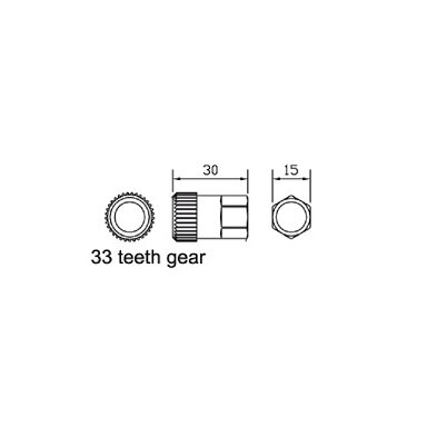 Special socket 15mm x 33H Special socket 15mm x 33H