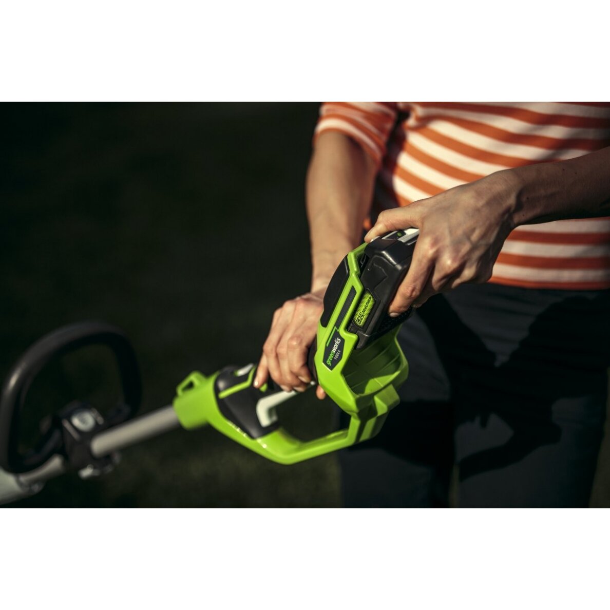 Greenworks G24LT30M STYGINĖ ŽOLIAPJOVĖ (24V be akumuliatorių ir kroviklio) 12