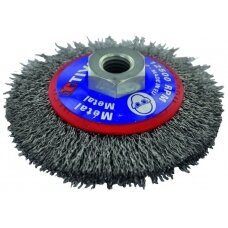 Steel wire brush for angle grinder, 100mm, Ø0.35mm, M14