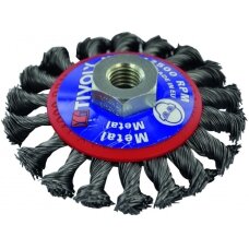 Steel wire brush for angle grinder, 95mm, Ø0.5mm, M14
