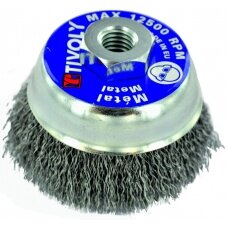 Steel wire cupbrush for angle grinder, 80mm, Ø0.35mm
