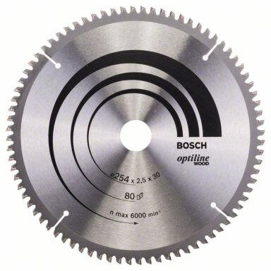 Bosch Stac.disk.pjūkl.diskas 254x30x80 medžiui Bosch Stac.disk.pjūkl.diskas 254x30x80 medžiui