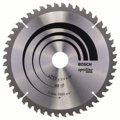 Bosch Stac.disk.pjūkl.diskas 210x30x48 medienai Bosch Stac.disk.pjūkl.diskas 210x30x48 medienai
