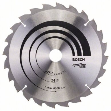 Bosch Stac.disk.pjūkl.diskas 254x30x24 medžiui Bosch Stac.disk.pjūkl.diskas 254x30x24 medžiui