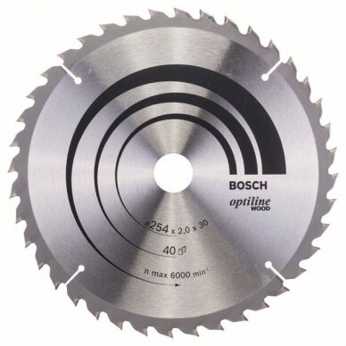 Bosch Stac.disk.pjūkl.diskas 254x30x40 medienai Bosch Stac.disk.pjūkl.diskas 254x30x40 medienai