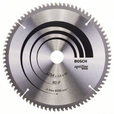 Bosch Stac.disk.pjūkl.diskas 254x30x80 medžiui Bosch Stac.disk.pjūkl.diskas 254x30x80 medžiui