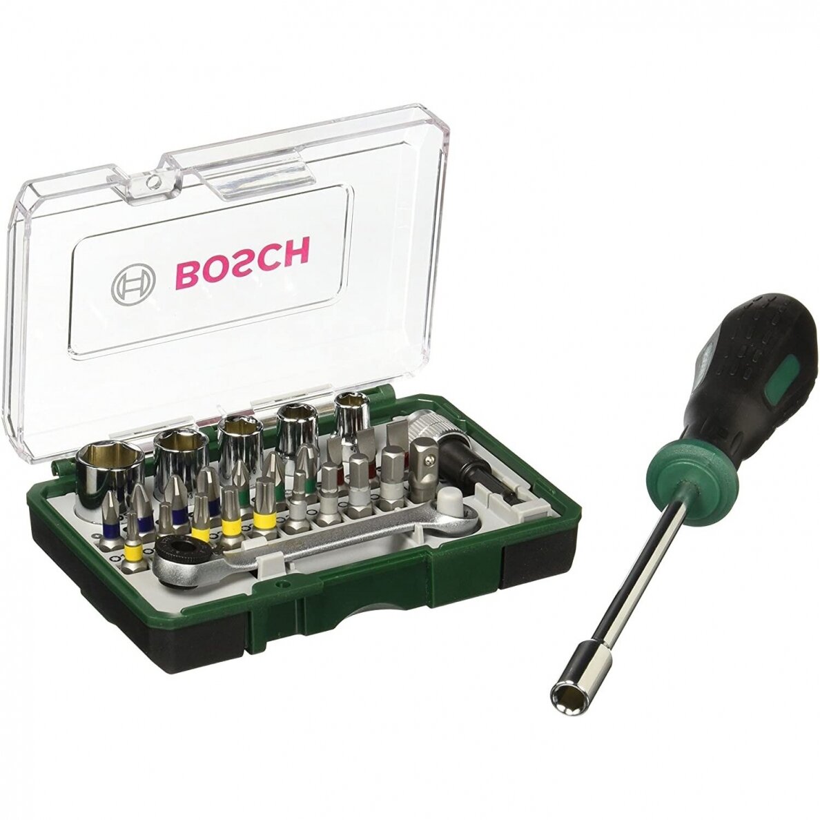 Sukimo antgalių komplektas Bosch, 28 vnt., 2607017331 Sukimo antgalių komplektas Bosch, 28 vnt., 2607017331