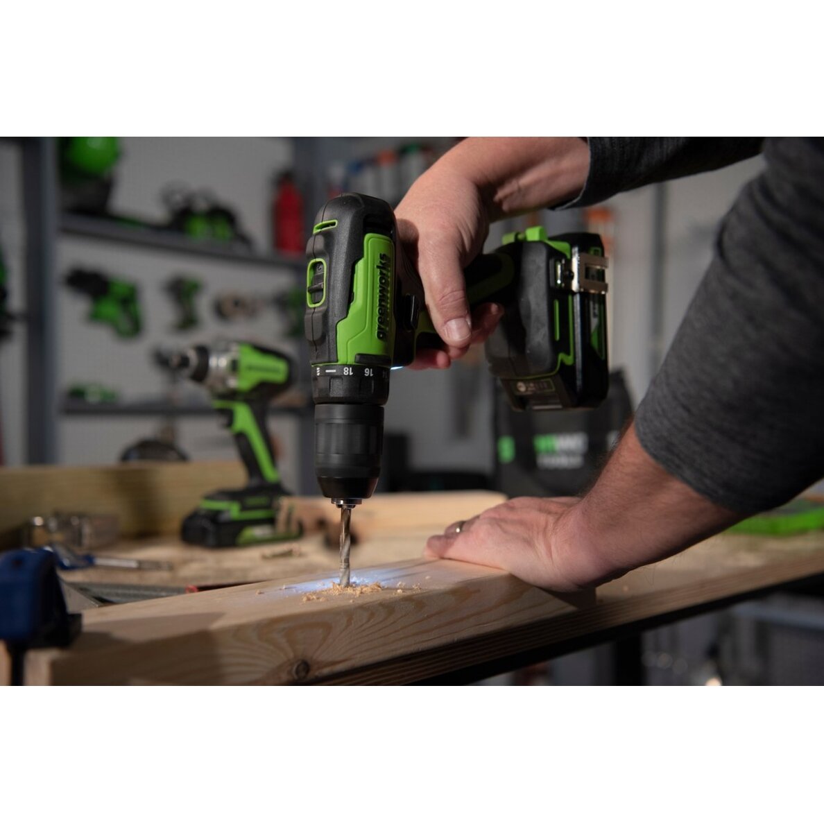 Greenworks GD24DD35 SUKTUVAS/GRĘŽTUVAS (24V be akumuliatorių ir kroviklio) 4 Greenworks GD24DD35 SUKTUVAS/GRĘŽTUVAS (24V be akumuliatorių ir kroviklio) 4