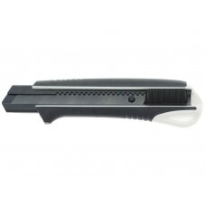 Sustiprintas gumuotas peilis laužomomis 25mm geležtėmis, auto-lock, Tajima DORA Black blade