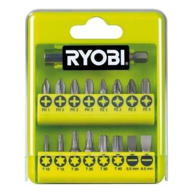 Suktuvo antgalių komplektas Ryobi RAK17SD, 17 VNT. Suktuvo antgalių komplektas Ryobi RAK17SD, 17 VNT.