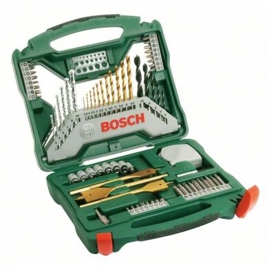 Sukimo ir gręžimo priedų komplektas Bosch 70-dalių 2607019329 Sukimo ir gręžimo priedų komplektas Bosch 70-dalių 2607019329
