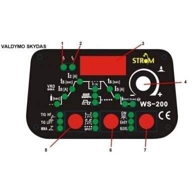 SUVIRINIMO APARATAS PULSE Strom TIG+MMA 200A, 220V 3 SUVIRINIMO APARATAS PULSE Strom TIG+MMA 200A, 220V 3