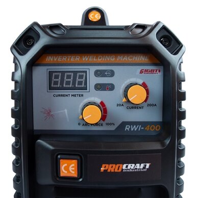 Suvirinimo inverteris „ProCraft RWI-400” 2 Suvirinimo inverteris „ProCraft RWI-400” 2