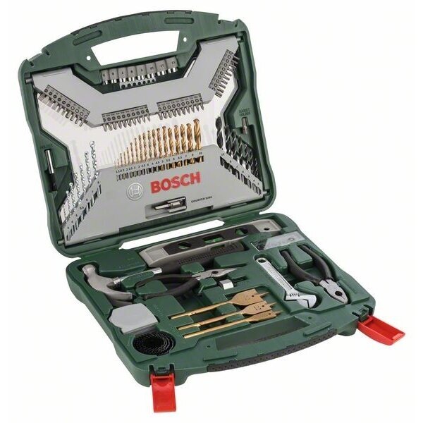 Sukimo-gręžimo priedų rinkinys Bosch 103-dalių Titanium 2607019331 Sukimo-gręžimo priedų rinkinys Bosch 103-dalių Titanium 2607019331