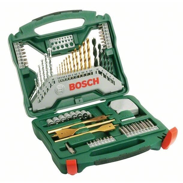 Sukimo ir gręžimo priedų komplektas Bosch 70-dalių 2607019329 Sukimo ir gręžimo priedų komplektas Bosch 70-dalių 2607019329