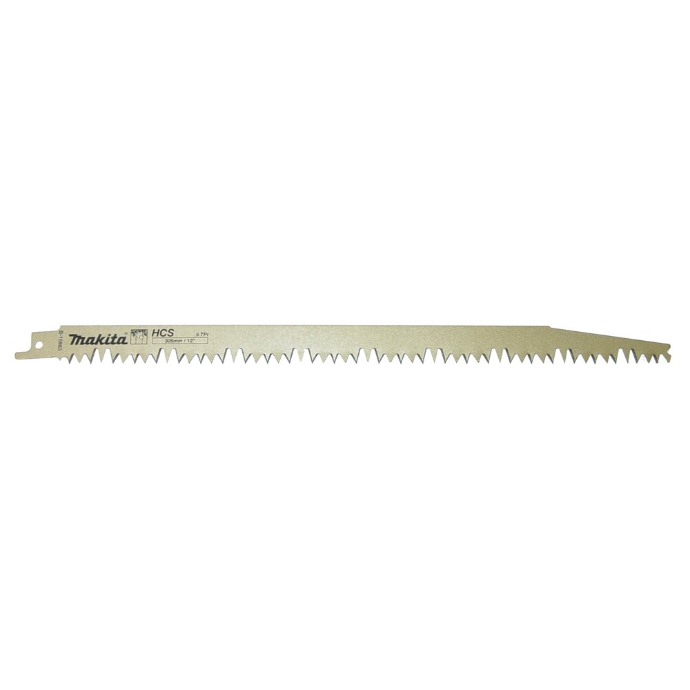 Tiesinio pjūklo pjūkleliai Makita B-16863, HCS 303x1,5mm (5tpi), 5 vnt., medžiui Tiesinio pjūklo pjūkleliai Makita B-16863, HCS 303x1,5mm (5tpi), 5 vnt., medžiui