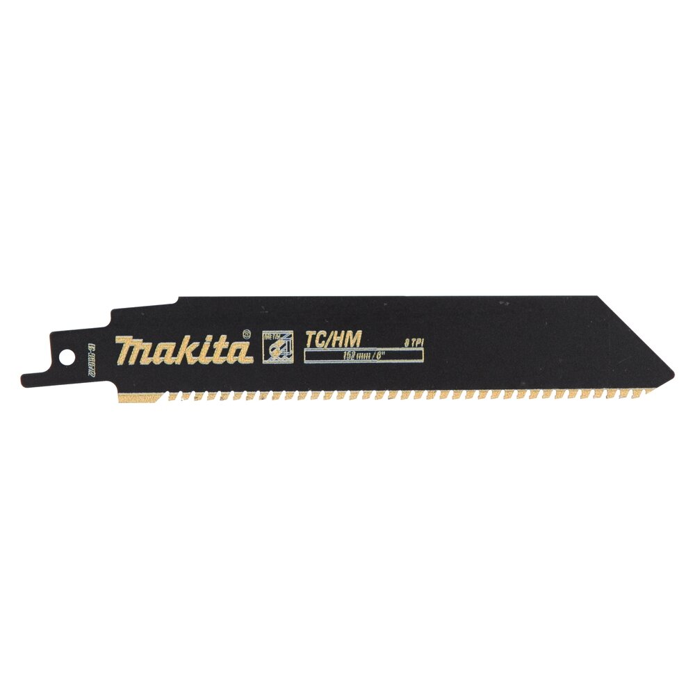 Tiesinio pjūklo pjūklelis Makita B-55572, TC/HM 152x1,25mm, (8tpi), 1 vnt., metalui Tiesinio pjūklo pjūklelis Makita B-55572, TC/HM 152x1,25mm, (8tpi), 1 vnt., metalui