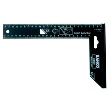 Tikslus 45° ir 90° kampainis 200mm, juodas Tikslus 45° ir 90° kampainis 200mm, juodas
