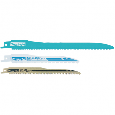 Tiesinio pjūklo pjūkleliai komplektas 3Vnt. Makita B-13677 Tiesinio pjūklo pjūkleliai komplektas 3Vnt. Makita B-13677