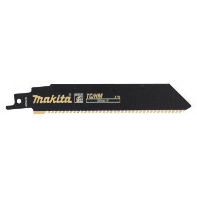 Tiesinio pjūklo pjūklelis Makita B-55572-10, TC/HM 152x1,25mm, (8tpi), 10 vnt., metalui 4-12mm, vamzdžiams <100mm Tiesinio pjūklo pjūklelis Makita B-55572-10, TC/HM 152x1,25mm, (8tpi), 10 vnt., metalui 4-12mm, vamzdžiams <100mm