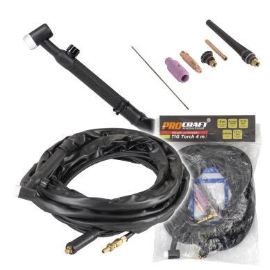 TIG suvirinimo degiklis „ProCraft Industrial TIG Torch 4m” TIG suvirinimo degiklis „ProCraft Industrial TIG Torch 4m”