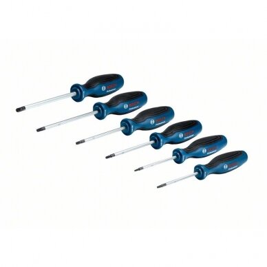 Bosch Torx atsuktuvų rinkinys 6 vnt 1600A01V09 Bosch Torx atsuktuvų rinkinys 6 vnt 1600A01V09