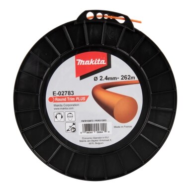 Trimerio valas Makita E-02783, 2,4mm/262m, apvalus Trimerio valas Makita E-02783, 2,4mm/262m, apvalus