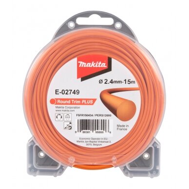 Trimerio valas Makita E-02749, 2,4mm/15m Trimerio valas Makita E-02749, 2,4mm/15m