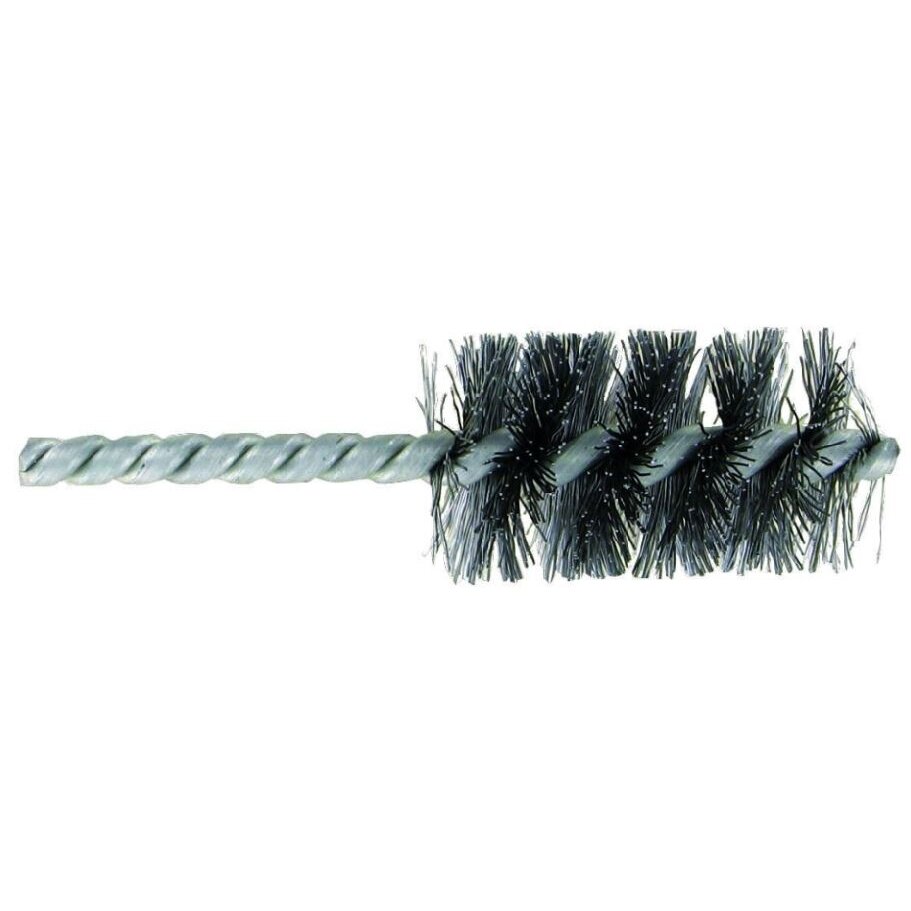 Tube & internal brush for drill, 28x90mm, 0.35mm crimped steel wire Tube & internal brush for drill, 28x90mm, 0.35mm crimped steel wire