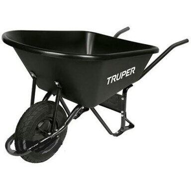 Tvirtos konstrukcijos karutis 120l, plastikinė talpa, pripučiama padanga, max  580kg Truper®