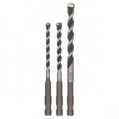 Universalių grąžtų komplektas Bosch, 5-8 mm, SDS-quick, 3 vnt., 2609256918 Universalių grąžtų komplektas Bosch, 5-8 mm, SDS-quick, 3 vnt., 2609256918