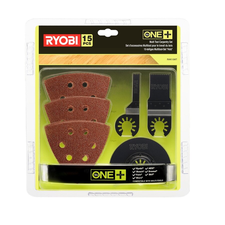 Universalus 5 dalių daugiafunkcinio įrankio komplektas Ryobi RAK15MT Universalus 5 dalių daugiafunkcinio įrankio komplektas Ryobi RAK15MT