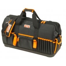 Uždaras krepšys su daugybe vidinių ir išorinių kišenių, kieto plastiko dugnu 24" 600x230x370mm