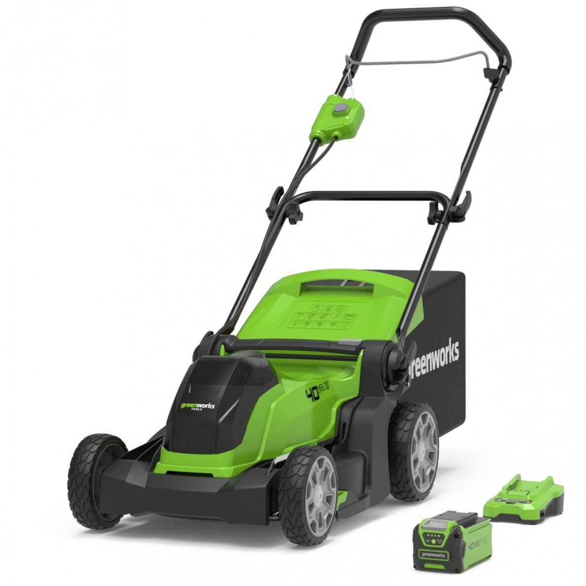 Greenworks G40LM41K4 VEJAPJOVĖ 41cm (40V su 4Ah akumuliatoriumi ir krovikliu) Greenworks G40LM41K4 VEJAPJOVĖ 41cm (40V su 4Ah akumuliatoriumi ir krovikliu)